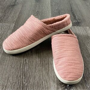TOMS x West Elm Women’s Sage Boucle Slipper Slip Ons in Rose Dawn Size 9